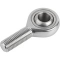 Kipp Rod End, Stainless Steel, Polished, M6 Thrd Sz, 22 mm Thrd Lg, 46 mm Overall Lg K0720.061